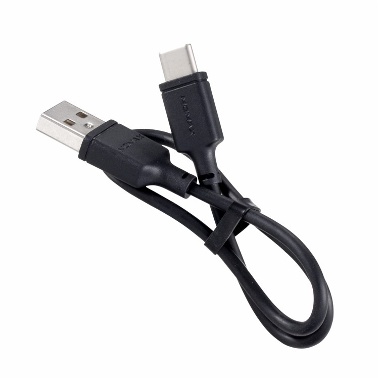 MOMAX 0.3M USB Type-C to USB-A Data Sync Charger Cable for Samsung Huawei Xiaomi - Black-3