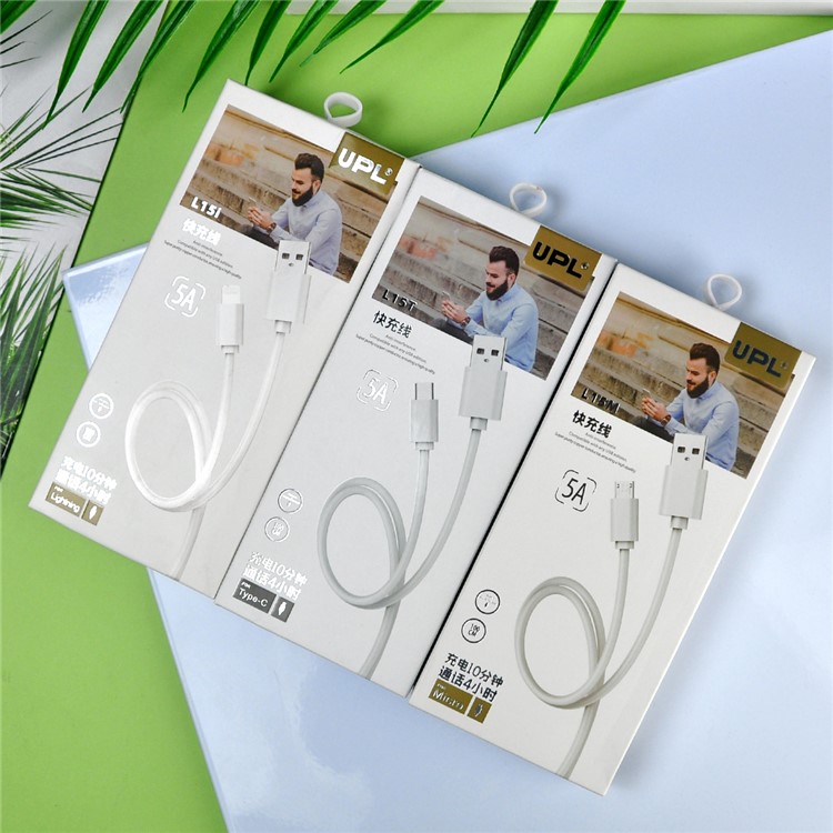 UPL L15 Series Android Micro USB Charge Cable 5A QC Charging for Huawei/Samsung, Etc - White-5