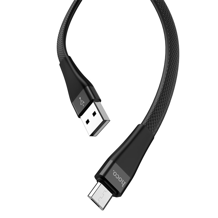 HOCO S4 Charging Data Cable with Timing Display for Micro USB - Black-3