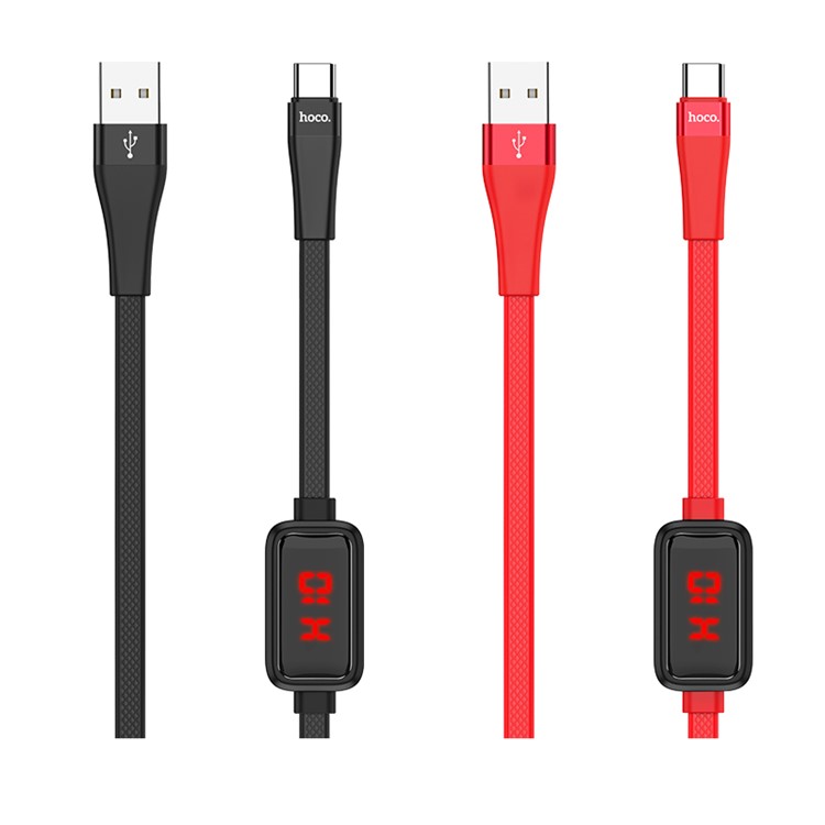 HOCO S4 Charging Data Cable with Timing Display for Type-C - Black-5