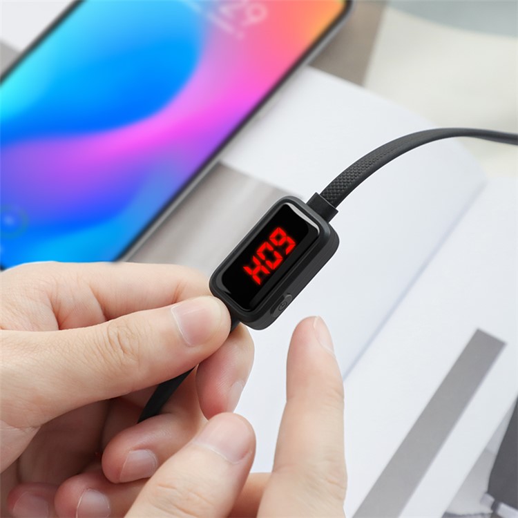 HOCO S4 Charging Data Cable with Timing Display for Type-C - Black-6