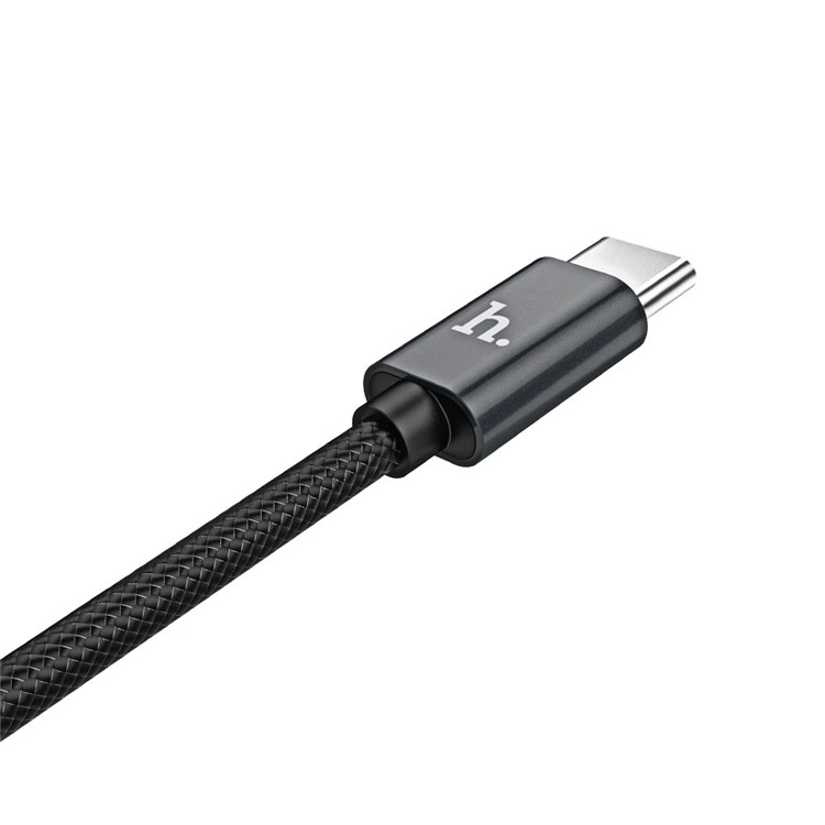 HOCO X2 1M Nylon Braided Type-C USB Data Sync Charger Cable for Samsung Huawei Xiaomi - Black-5