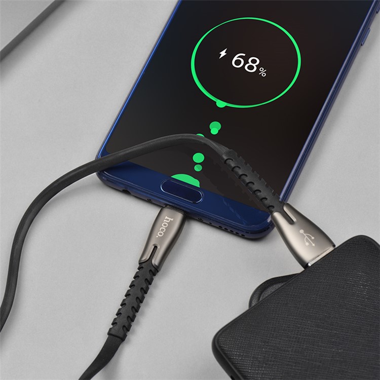 HOCO U58 Core Charging Type-C Data Cable for Samsung Huawei Xiaomi Etc. - Black-3