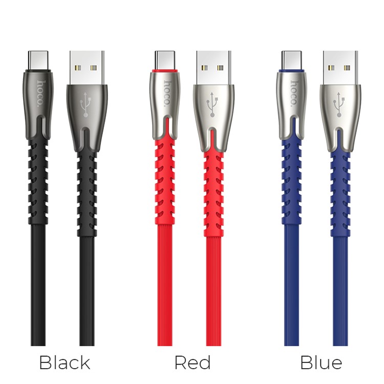 HOCO U58 Core Charging Type-C Data Cable for Samsung Huawei Xiaomi Etc. - Black-4