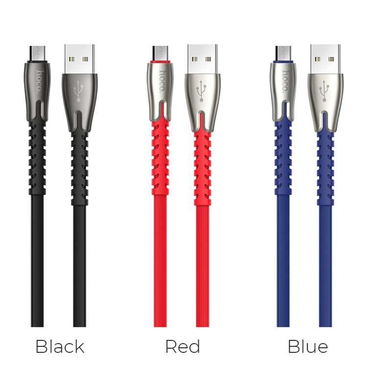 HOCO Core Charging Micro USB Data Cable 1.2m for Huawei Xiaomi OnePlus Etc. - Red-4