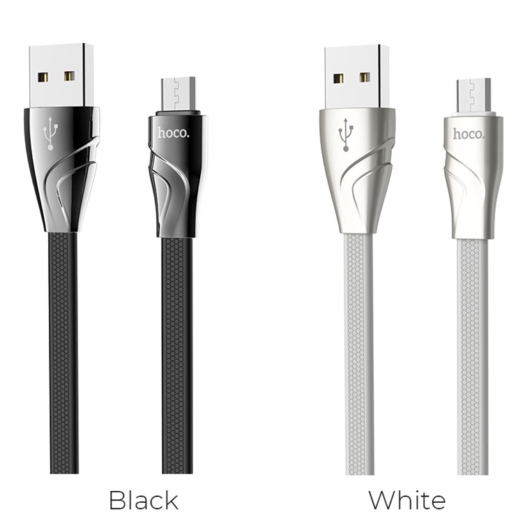 HOCO U57 Micro USB 1.2m Twisting Charging Data Cable for Huawei Xiaomi OnePlus Etc. - White-6