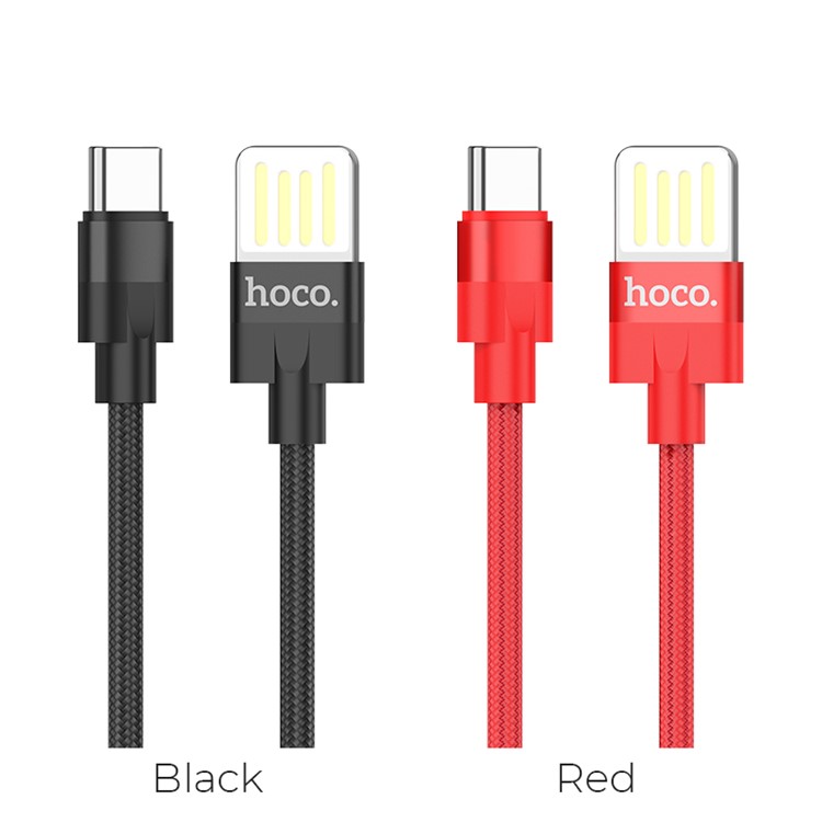 HOCO U55 Outstanding Charging Data Cable Type-C Cord for Samsung Huawei Xiaomi Etc. - Red-6