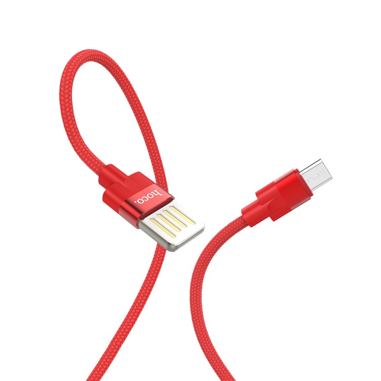 HOCO U55 Outstanding Charging Data Cable for Micro USB 1.2m for Huawei Xiaomi OnePlus Etc. - Red-1