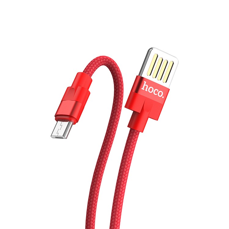 HOCO U55 Outstanding Charging Data Cable for Micro USB 1.2m for Huawei Xiaomi OnePlus Etc. - Red-3