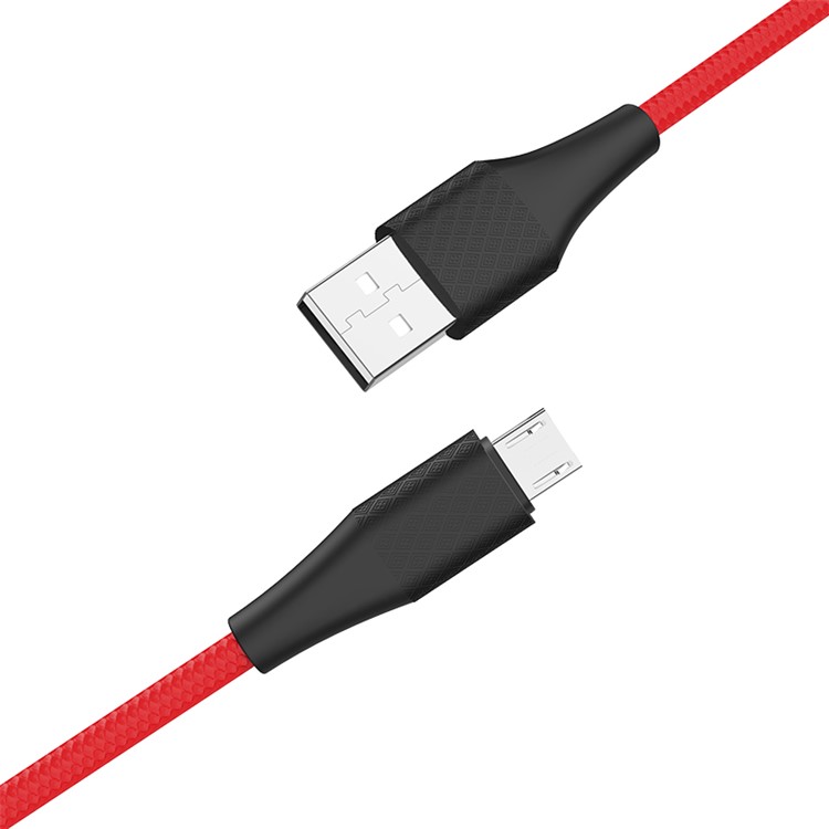 HOCO X32 1M Micro USB Data Sync Charger Cable for Samsung Huawei Xiaomi - Red-2