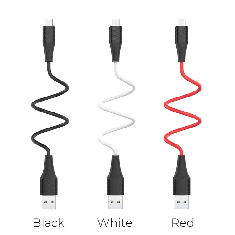 HOCO X32 1M Micro USB Data Sync Charger Cable for Samsung Huawei Xiaomi - Red-4