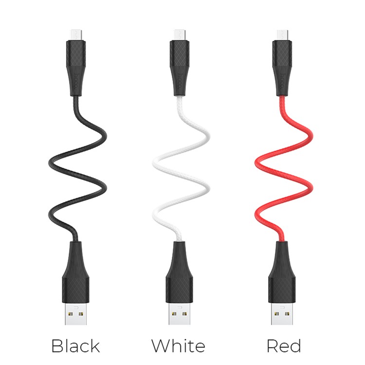 HOCO X32 1M Micro USB Data Sync Charger Cable for Samsung Huawei Xiaomi - Red-4