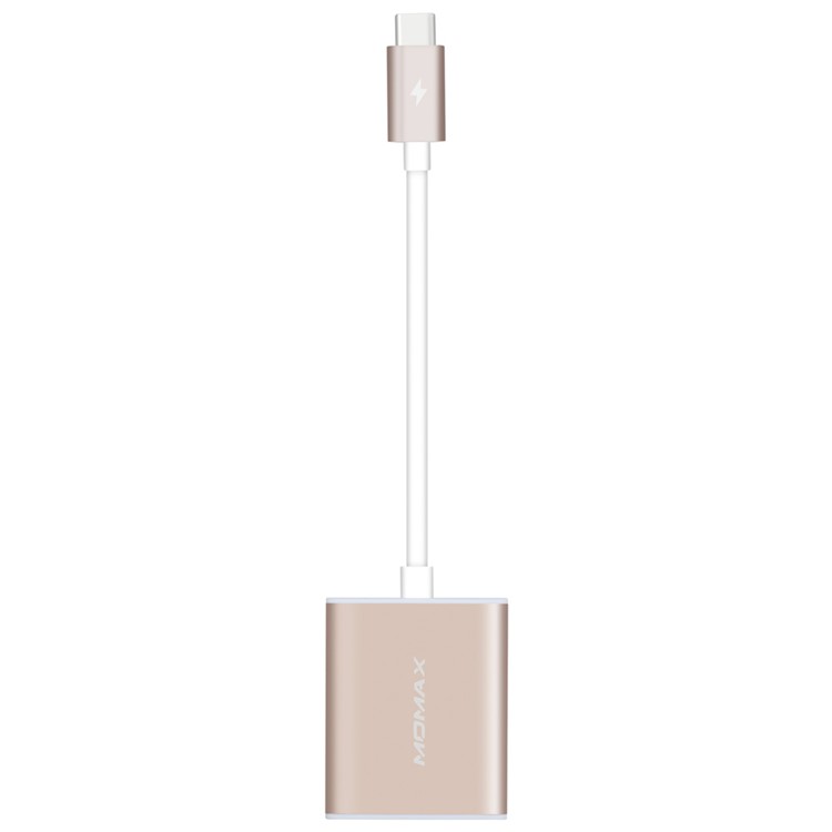 MOMAX USB Type-c to HDMI Adapter 4K HD Converter for MacBook 12-inch (2015) - Champagne Gold-2