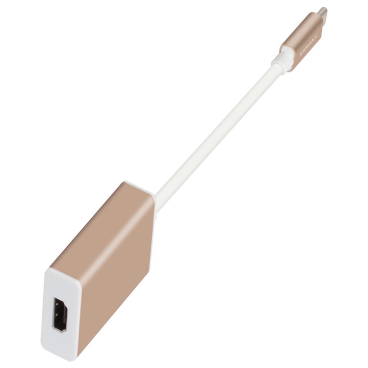 MOMAX USB Type-c to HDMI Adapter 4K HD Converter for MacBook 12-inch (2015) - Champagne Gold-7