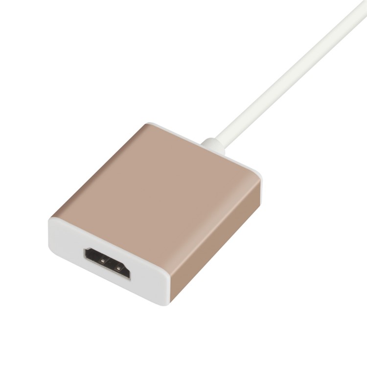 MOMAX USB Type-c to HDMI Adapter 4K HD Converter for MacBook 12-inch (2015) - Champagne Gold-8