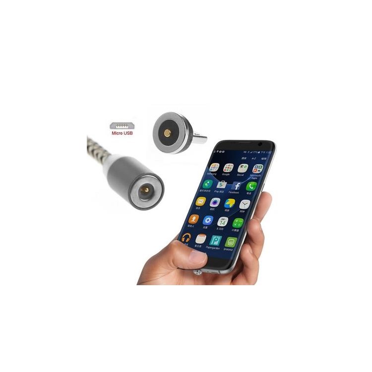 Cavo Del Caricatore Di Sincronizzazione Cavo USB Nylon Intrecciato Con 2 Connettori Magnetici Micro USB & Tipo-c-4
