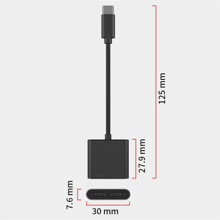 A203 A203 QC/PD Quick Charging + Type-C Digital Audio Adapter Cable-2