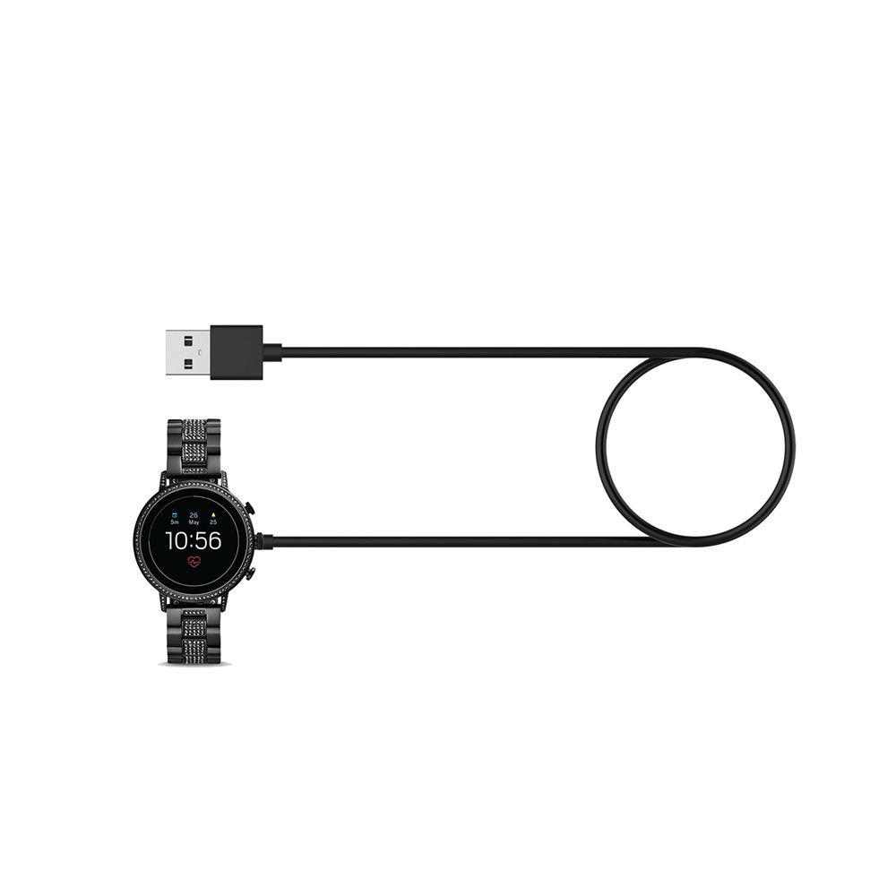 USB Magnetic Charging Cable 1m Dock Cable Adapter for Fossil Gen 4 Gen 5 Watch - Black-14