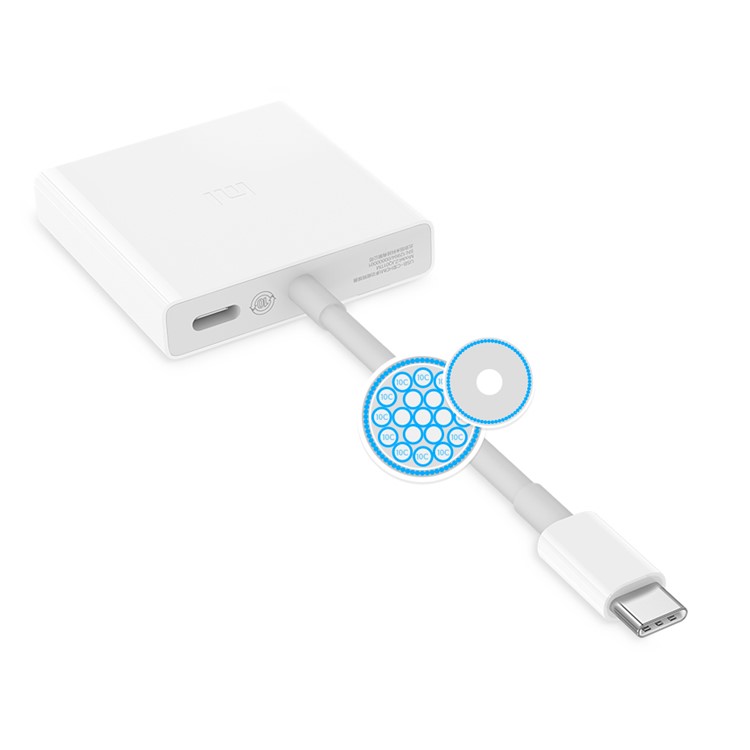 XIAOMI USB 3.1 Type-c to HDMI + USB 3.0 Adapter 4K HD Converter for MacBook 12-inch (2015)-4
