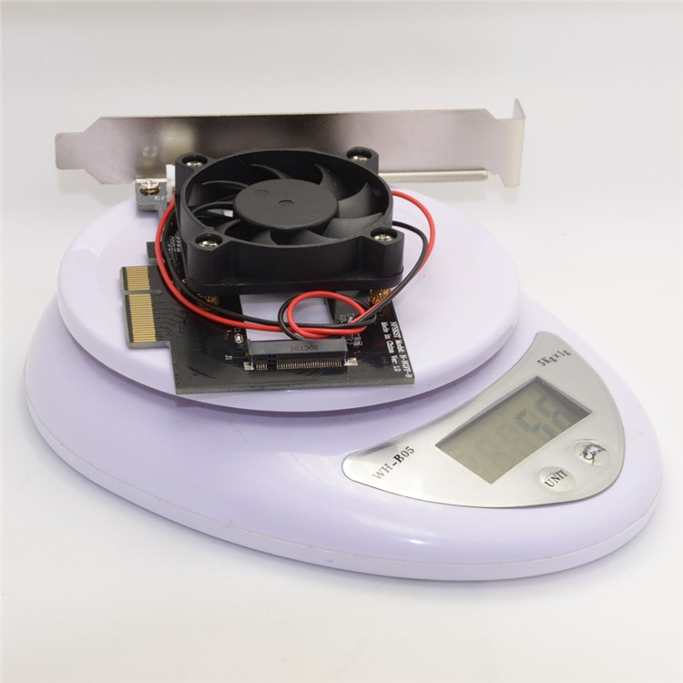 PCI-E 3.0 x 4 Lane Host Adapter Converter Card with Cooling Fan-10
