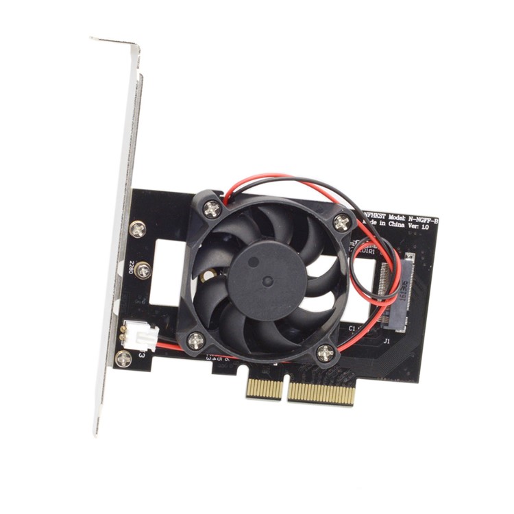 PCI-E 3.0 x 4 Lane Host Adapter Converter Card with Cooling Fan-5