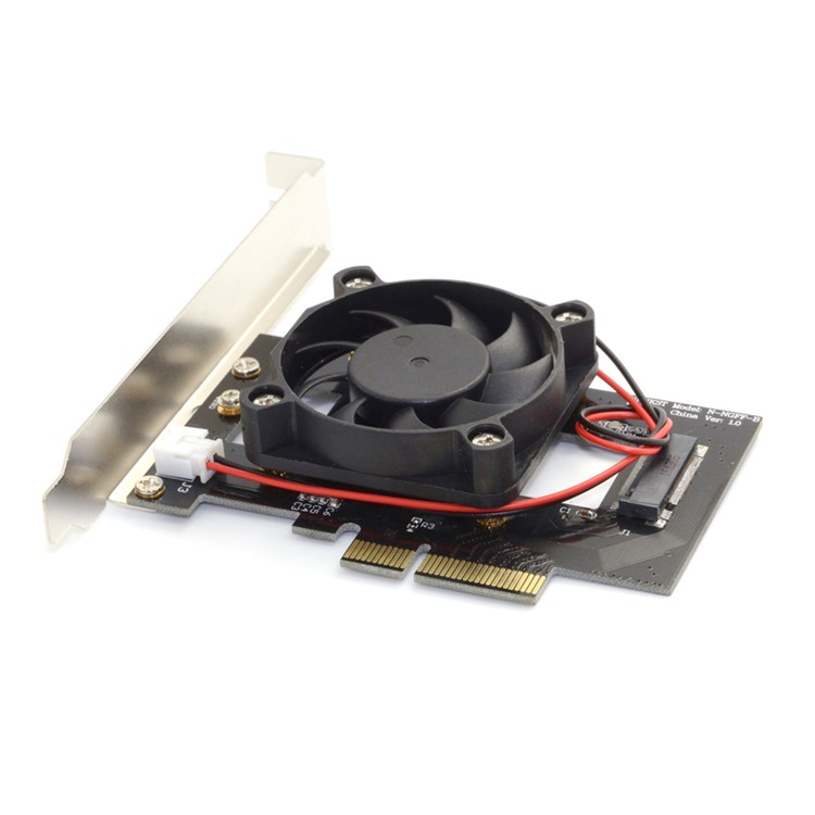 PCI-E 3.0 x 4 Lane Host Adapter Converter Card with Cooling Fan-6