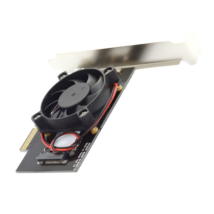PCI-E 3.0 x 4 Lane Host Adapter Converter Card with Cooling Fan-7