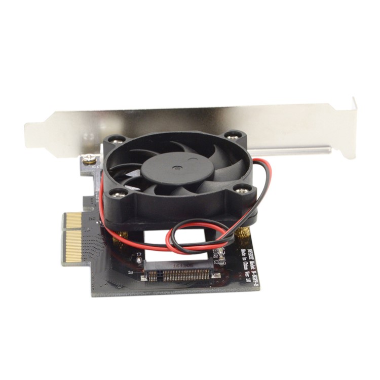 PCI-E 3.0 x 4 Lane Host Adapter Converter Card with Cooling Fan-8