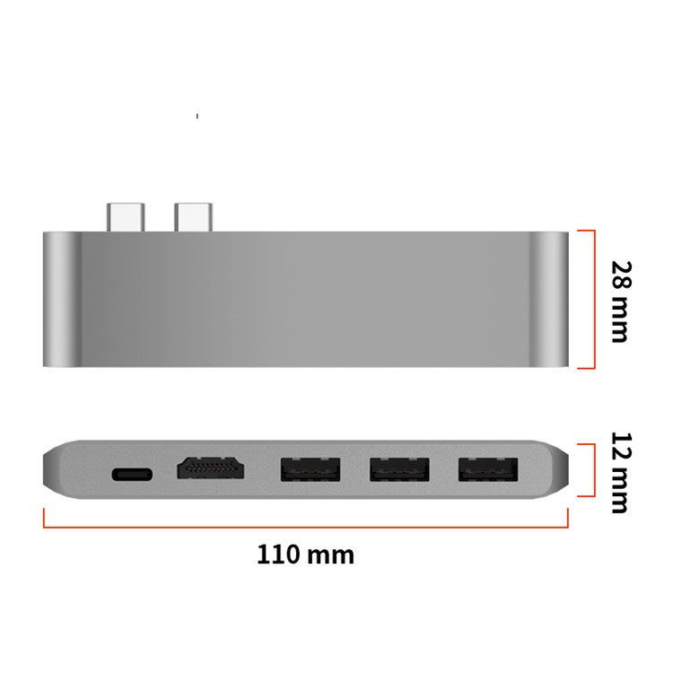 29009 5 in 1 USB 3.0 Type-C Multi Port Hub HDMI Video Adapter PD Fast Charger-2