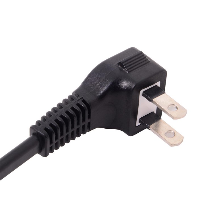 0.5M USA Outlet Saver Power Extension Cord Cable 2-prong 2 Outlets Up Angled Connector for NEMA 1-15P to NEMA 1-15R-6