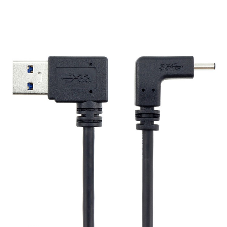 1M USB 3.1 USB-C Up & Down Angled to 90 Degree Left Angled A Male Data Cable for Macbook & Tablet & Phone-3