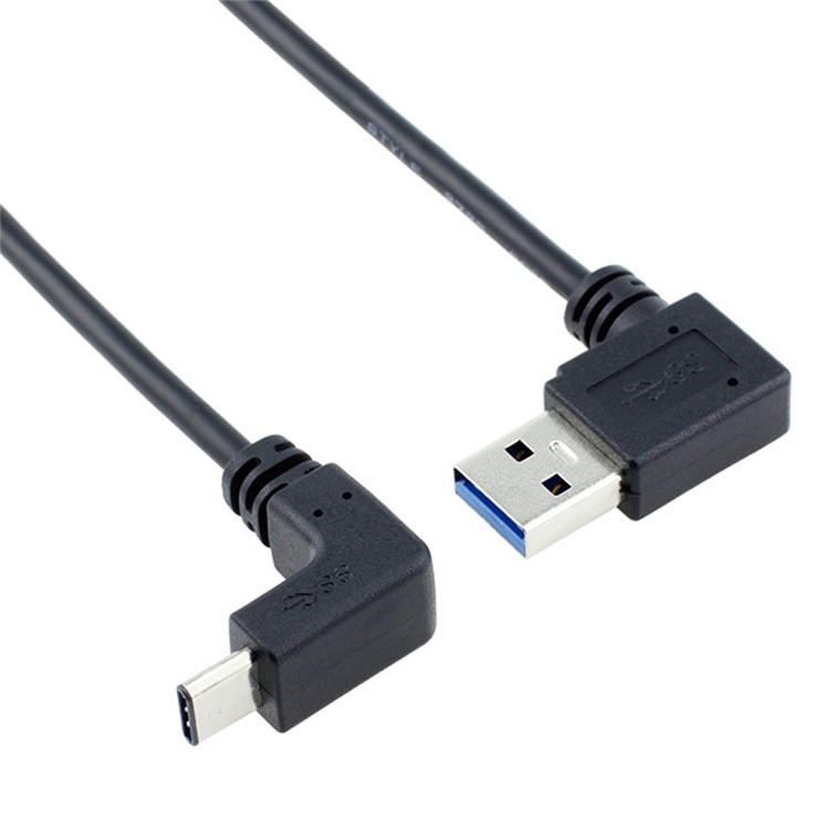 1M USB 3.1 USB-C Up & Down Angled to 90 Degree Right Angled A Male Data Cable for Macbook & Tablet & Phone-6