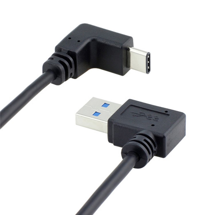 1M USB 3.1 USB-C Up & Down Angled to 90 Degree Right Angled A Male Data Cable for Macbook & Tablet & Phone-7