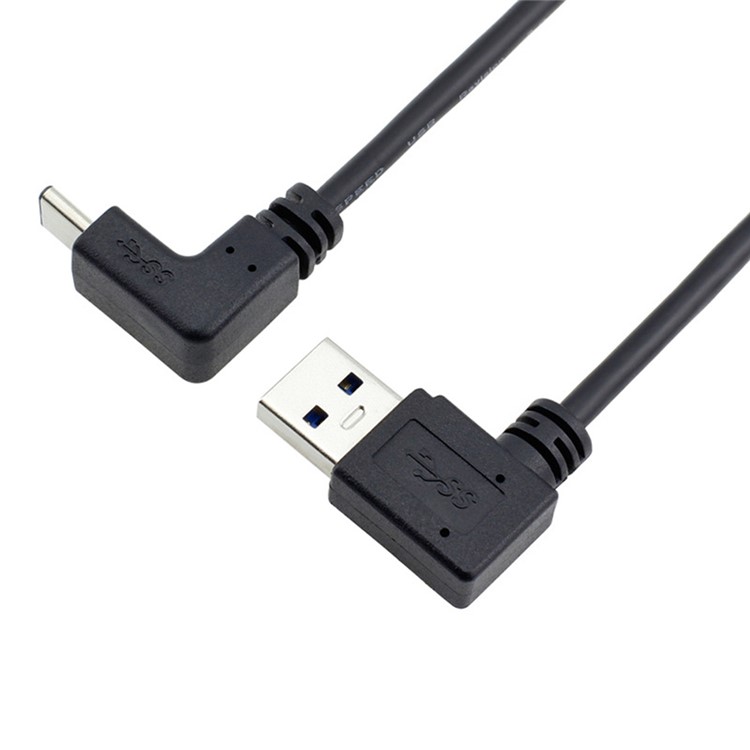 1M USB 3.1 USB-C Up & Down Angled to 90 Degree Right Angled A Male Data Cable for Macbook & Tablet & Phone-8