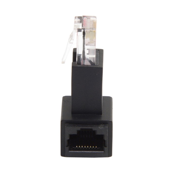 Left Angled 90 Degree 8P8C FTP STP UTP Cat 5e Male to Female Lan Ethernet Network Extension Adapter-11