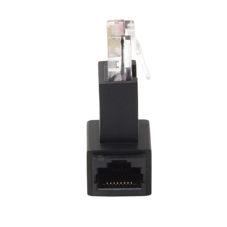 Right Angled 90 Degree 8P8C FTP STP UTP Cat 5e Male to Female Lan Ethernet Network Extension Adapter-10