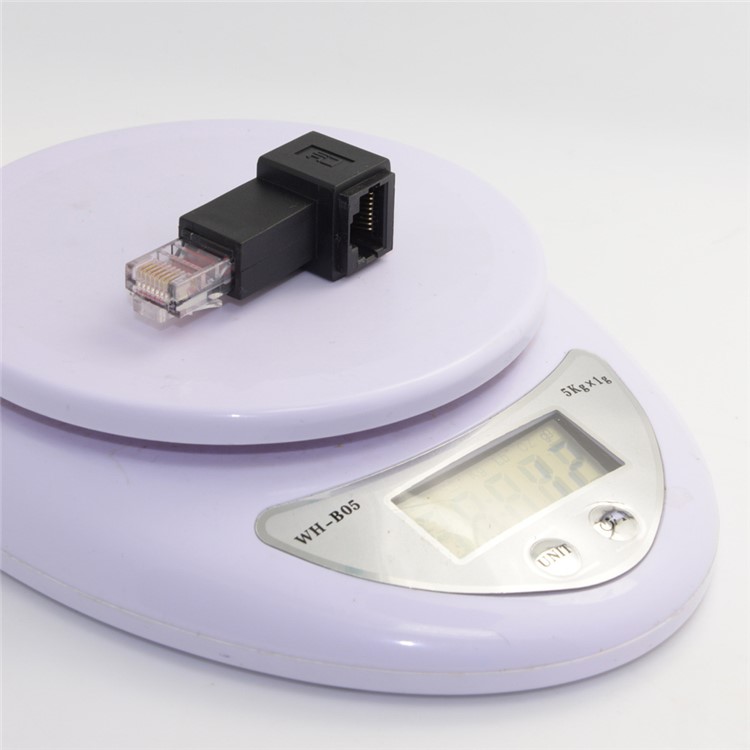Right Angled 90 Degree 8P8C FTP STP UTP Cat 5e Male to Female Lan Ethernet Network Extension Adapter-12