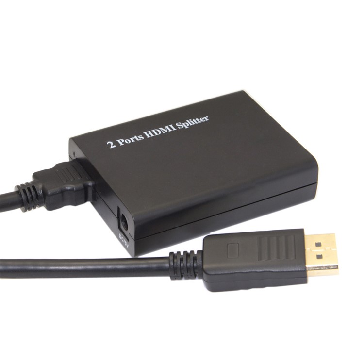Displayport Male to Dual HDMI Female Extension Adapter Splitter Dongle for Monitor HDTV - Black-10