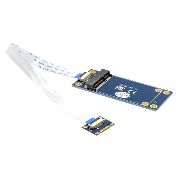 50mm Mini PCI-E 52pin mSATA SSD to M.2 NGFF B-key Adapter (SA-210)-2