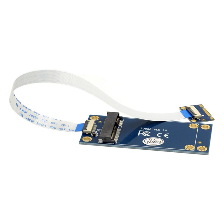 50mm Mini PCI-E 52pin mSATA SSD to M.2 NGFF B-key Adapter (SA-210)-5