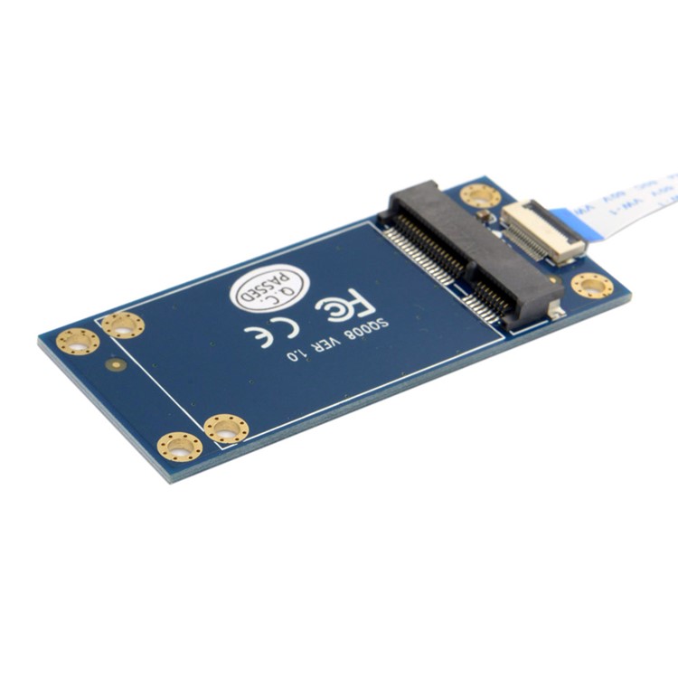 50mm Mini PCI-E 52pin mSATA SSD to M.2 NGFF B-key Adapter (SA-210)-8
