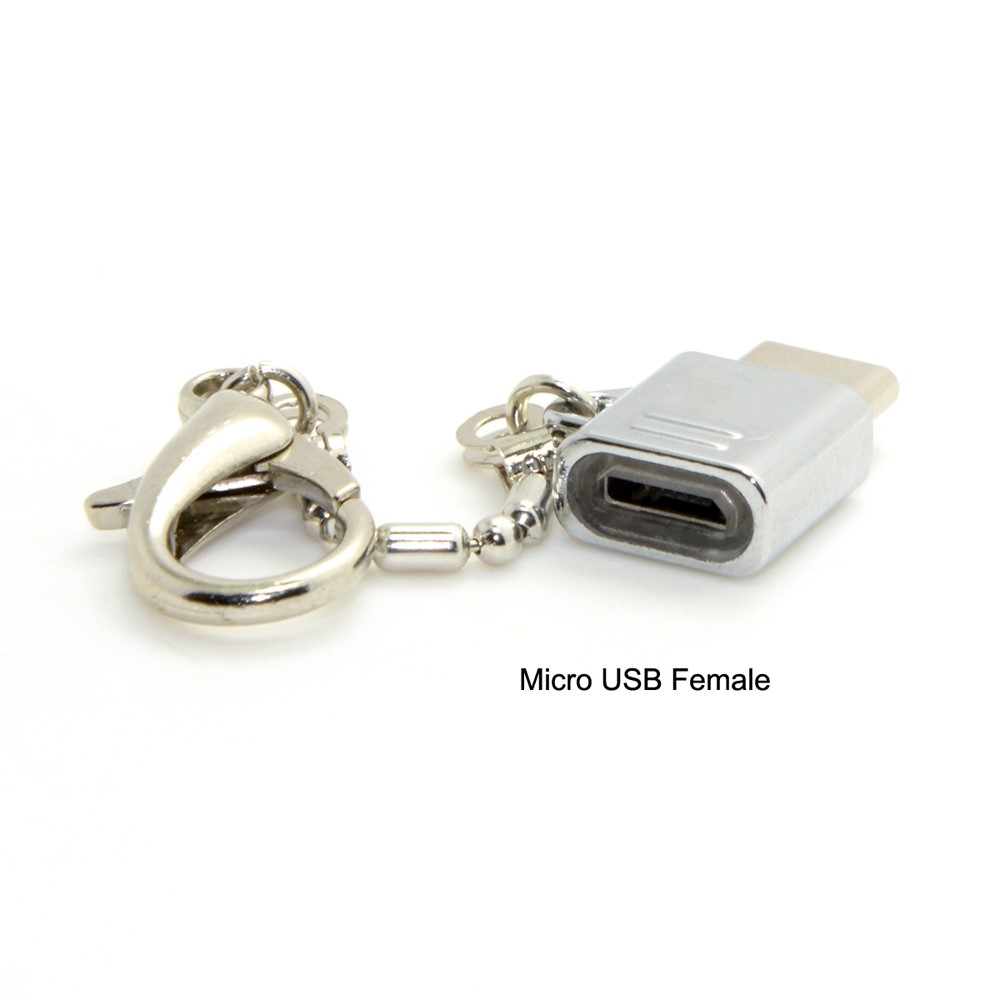 USB 3.1 USB-C Type-C to Type-A Female OTG & Micro USB Data Adapter with Chain for Tablet & Phone & Laptop-10