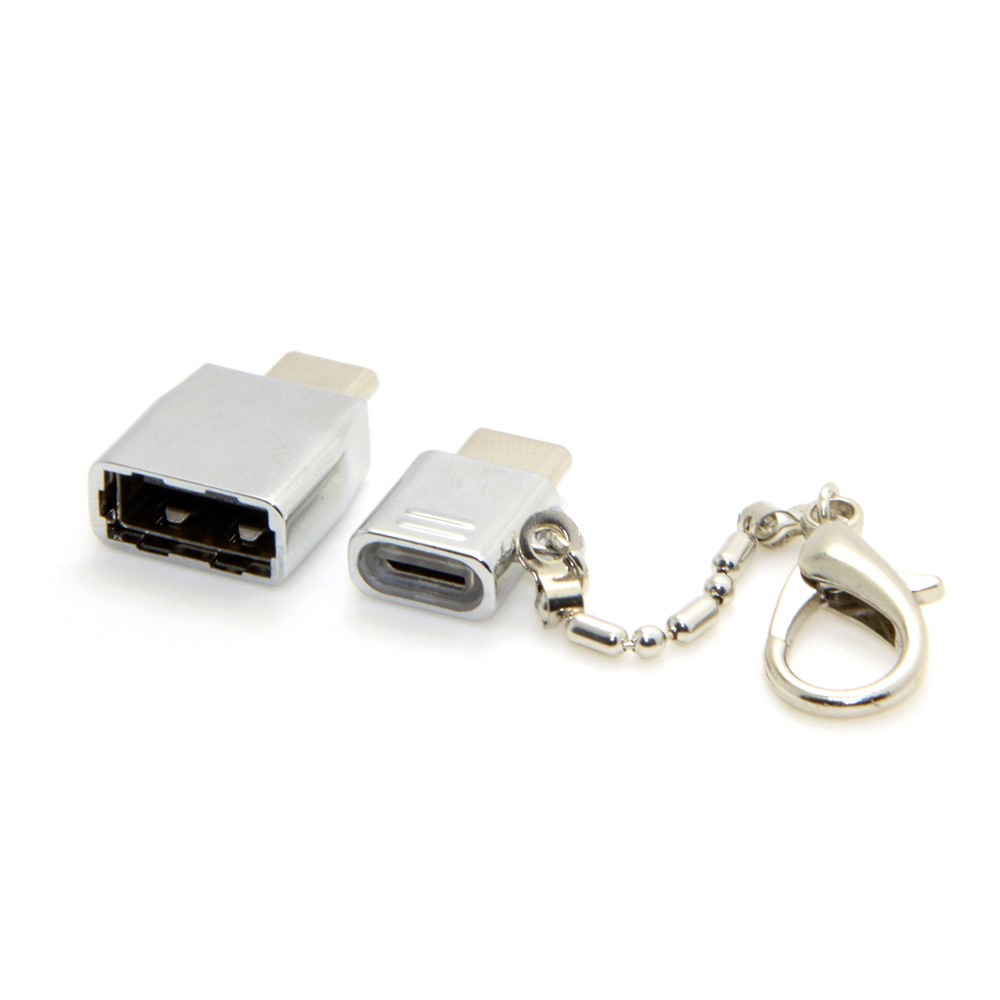 USB 3.1 USB-C Type-C to Type-A Female OTG & Micro USB Data Adapter with Chain for Tablet & Phone & Laptop-4