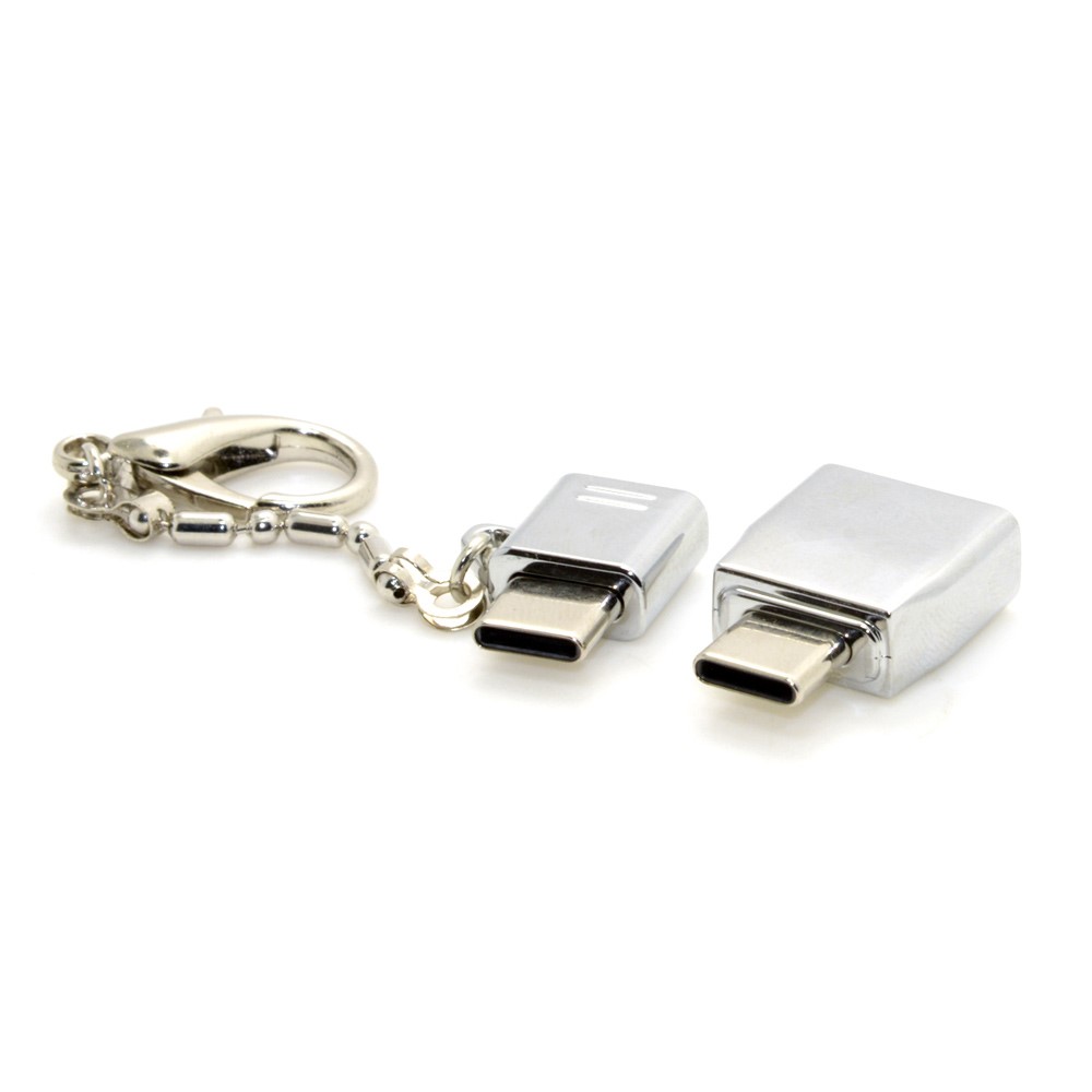 USB 3.1 USB-C Type-C to Type-A Female OTG & Micro USB Data Adapter with Chain for Tablet & Phone & Laptop-6