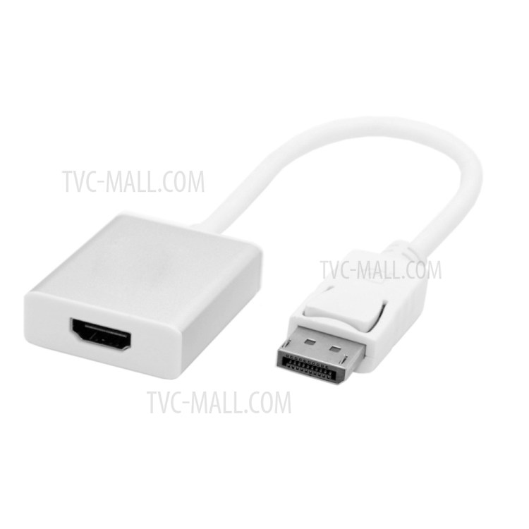 DP DisplayPort Male to HDMI Female Sink 1080P Video Audio Converter Cable - Silver Shell-1