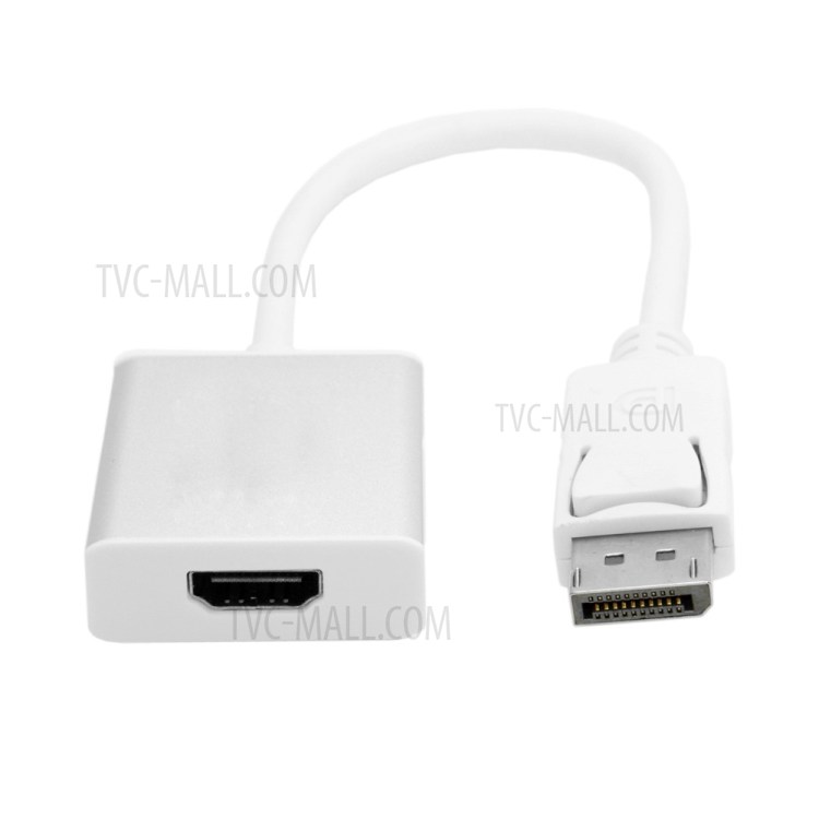 DP DisplayPort Male to HDMI Female Sink 1080P Video Audio Converter Cable - Silver Shell-2