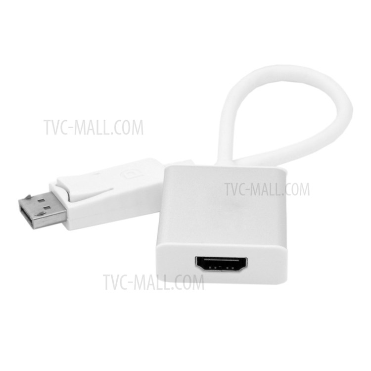 DP DisplayPort Male to HDMI Female Sink 1080P Video Audio Converter Cable - Silver Shell-4