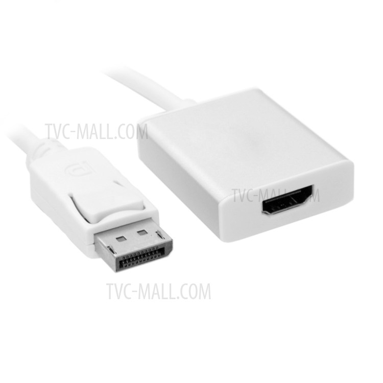 DP DisplayPort Male to HDMI Female Sink 1080P Video Audio Converter Cable - Silver Shell-5