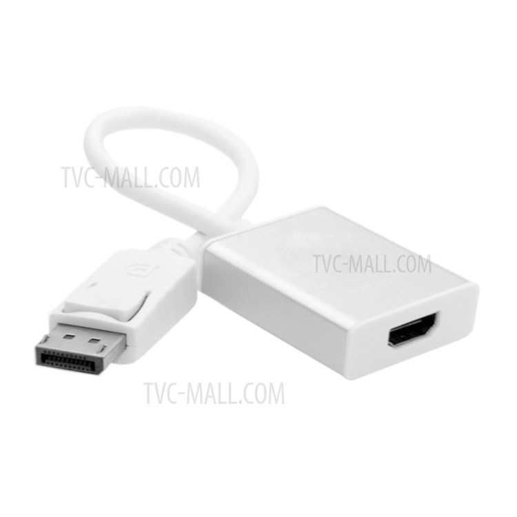 DP DisplayPort Male to HDMI Female Sink 1080P Video Audio Converter Cable - Silver Shell-6