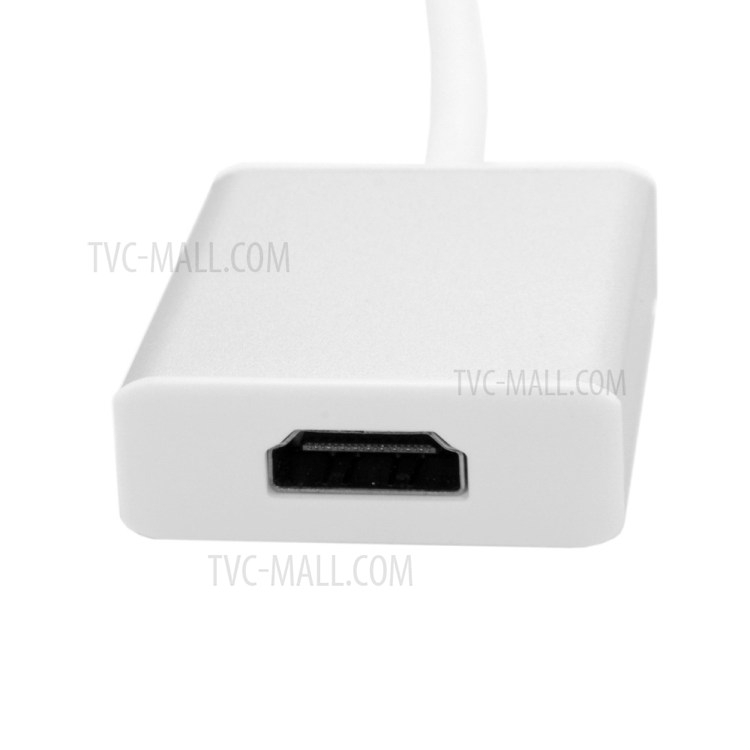 DP DisplayPort Male to HDMI Female Sink 1080P Video Audio Converter Cable - Silver Shell-9